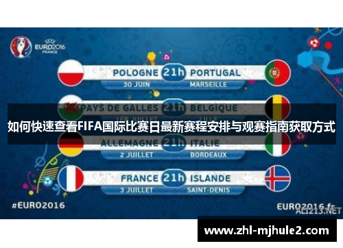 如何快速查看FIFA国际比赛日最新赛程安排与观赛指南获取方式